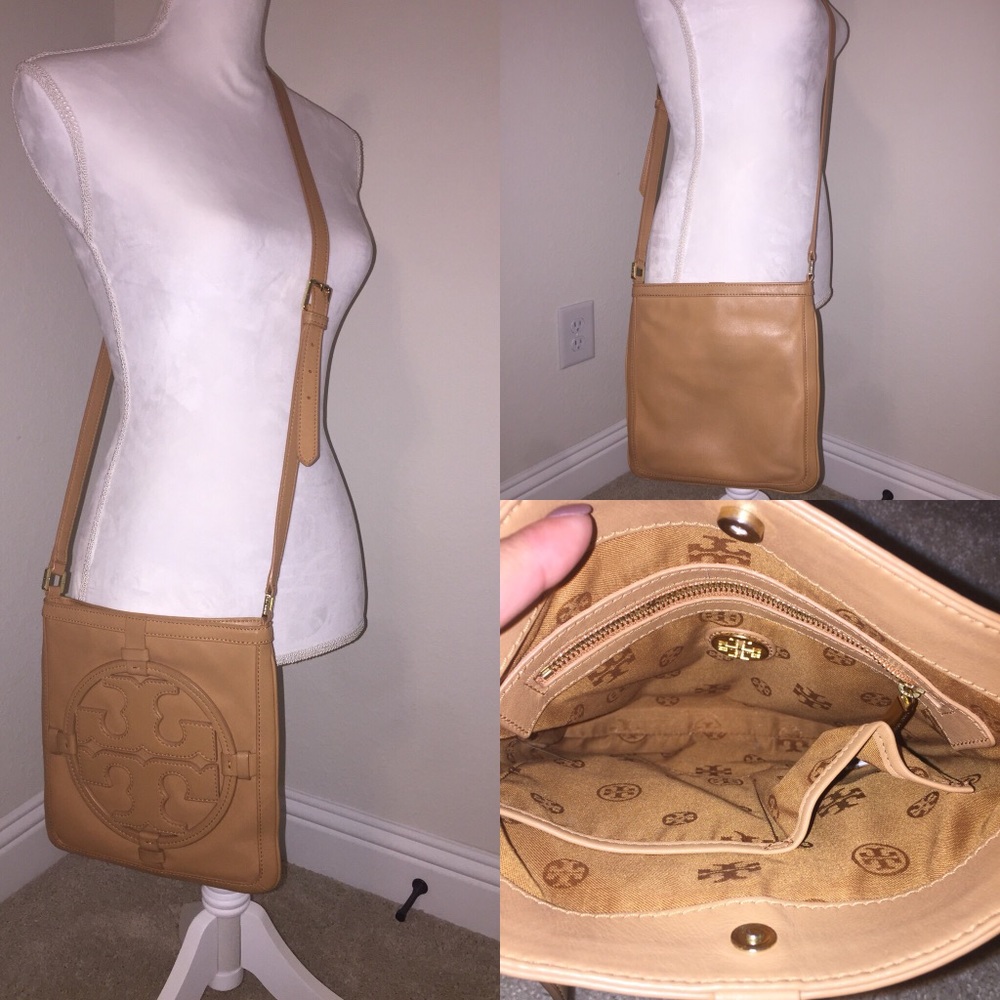Tory Burch crossbody 9” wide x  10” long